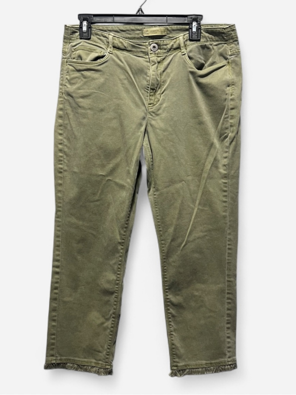 J. Jill Cropped Pants With Frayed Hem Size 10